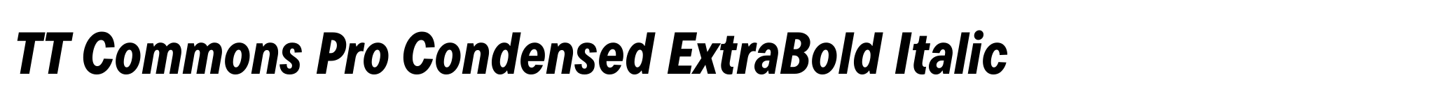 TT Commons Pro Condensed ExtraBold Italic image